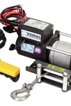 Prezzo Basso Fervi 0630/2200 - Argano elettrico a 12 v in corrente continua